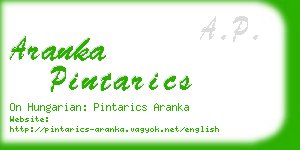 aranka pintarics business card